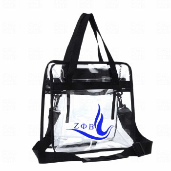 Zeta Phi Beta Dove Clear Zippered Totebag