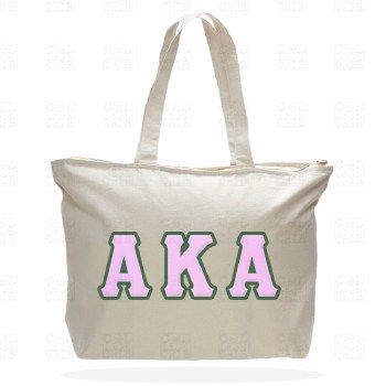 Alpha Kappa Alpha Zipper Tote Bag
