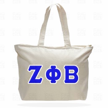 Zeta Phi Beta Zipper Tote Bag