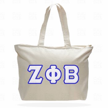 Zeta Phi Beta Zipper Tote Bag