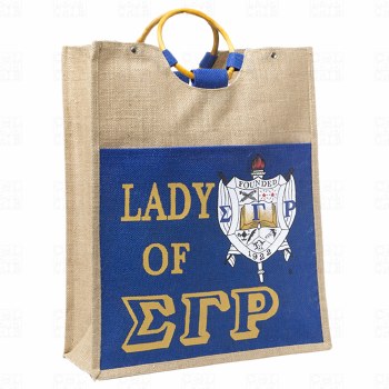 Sigma Gamma Rho Lady Pocket Jute Bag