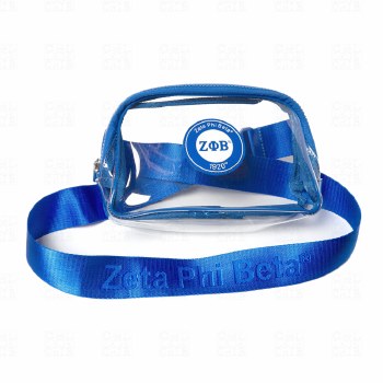 Zeta Phi Beta Clear Crossbody Purse