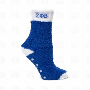 Zeta Phi Beta Fuzzy Long Gripper Socks