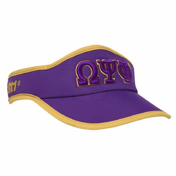Omega Psi Phi Letters Featherlight Sun Visor Visor