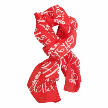 Delta Sigma Theta Signature Word Cloud Scarf