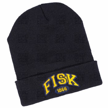 Fisk University Black Folded Beanie