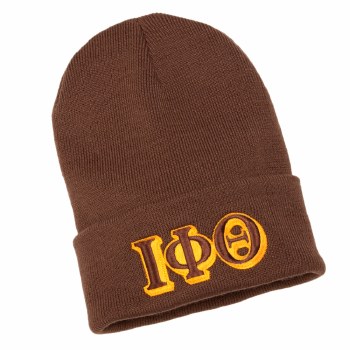 Iota Phi Theta Brown Folded Beanie
