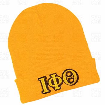 Iota Phi Theta Yellow Gold Folded Beanie