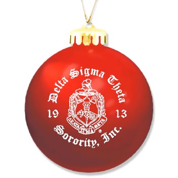 Delta Sigma Theta Decorative Tree Round Ornament Ball