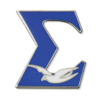 Phi Beta Sigma Sigma Letter &amp; Dove Lapel Pin