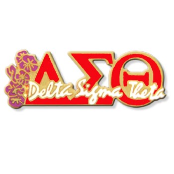 Delta Sigma Theta Signature &amp; Mascot Lapel