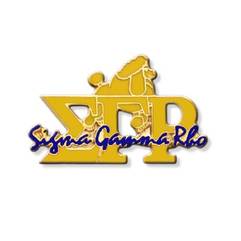 Sigma Gamma Rho Signature &amp; Mascot Lapel Pin