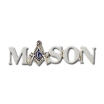 Mason Silver Letters Lapel Pin