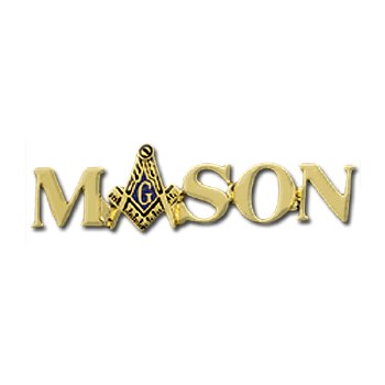 Mason Gold Letters Lapel Pin