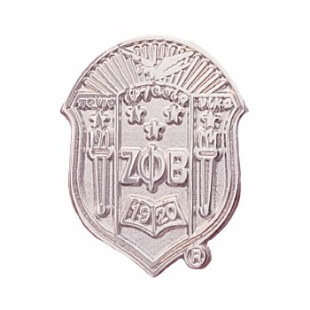 Zeta Phi Beta Sandblast Shield Lapel Pin