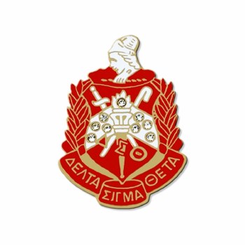 Delta Sigma Theta Studded Crest Lapel Pin