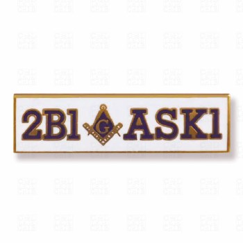 Mason "2B1 Ask 1" Lapel Pin