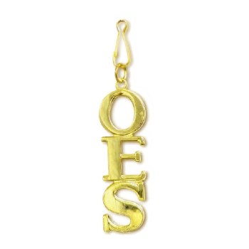 Order of theEastern Star Gold Letters Zipper Pull