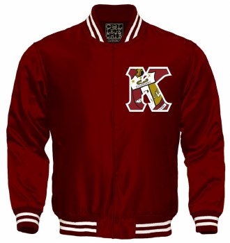 Kappa Alpha Psi Crest Letter Satin Stripe Jacket