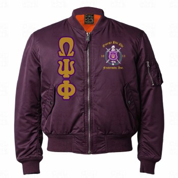 Omega Psi Phi Lightweight Flight Bomber Jacket