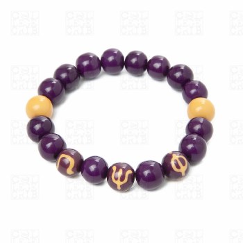 Omega Psi Phi Wooden Beads Bracelet
