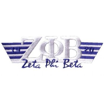 Zeta Phi Beta Greek Wings Patch