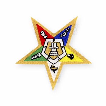Order of the Eastern Star Woven Crest Emblem