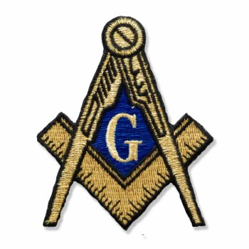Masonic Gold Square &amp; Compass Emblem