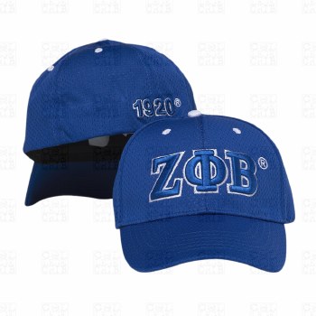 Zeta Phi Beta 3D Letters &amp; Year Mesh Cap