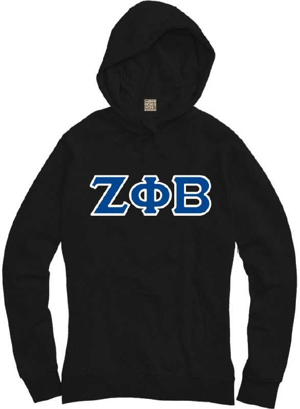 Zeta Phi Beta Applique Letters Hoodie The College Crib