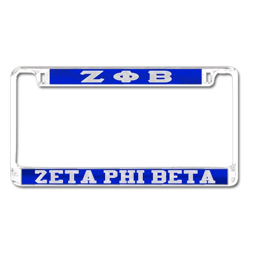 Zeta Phi Beta Mirror Car Tag Frame - The College Crib