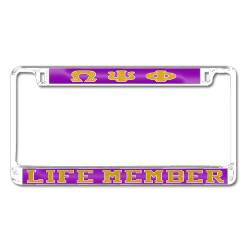 Omega Psi Phi Life Member Tag Frame