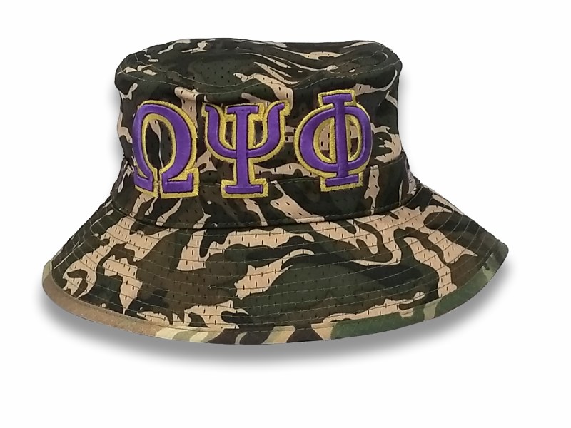 Omega Psi Phi Camo Bucket Hat - The College Crib