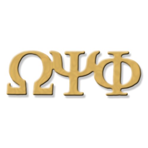 Omega Psi Phi Gold Letter Lapel Pin