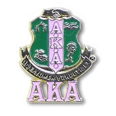 Alpha Kappa Alpha Shield & Letters Lapel Pin