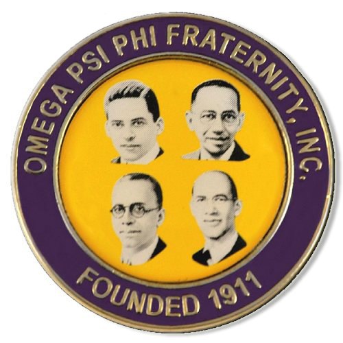 Omega Psi Phi Founder s Faces Lapel Pin