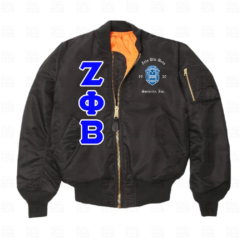 Zeta phi on sale beta bomber jacket