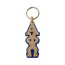 Alpha Phi Omega Vertical Letters Keychain