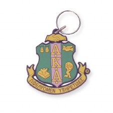 Alpha Kappa Alpha PVC Crest Keychain