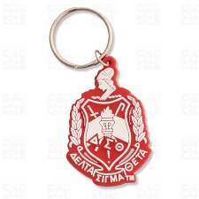 Delta Sigma Theta PVC Crest Keychain