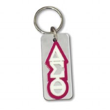 Delta Sigma Theta Mirror Background Keychain