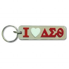 Delta Sigma Theta I Love Keychain