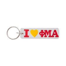 Phi Mu Alpha I Love Keychain