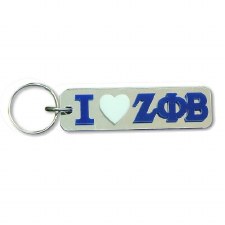 Zeta Phi Beta I Love Keychain