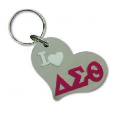 Delta Sigma Theta Heart Keychain