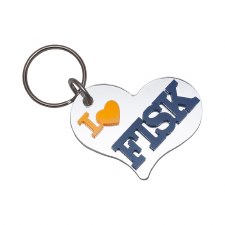 Fisk University Heart Shaped Keychain