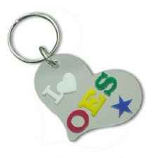 Order of the Eastern Star Heart Shaped Keychain