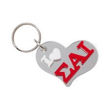 Sigma Alpha Iota Heart Shaped Keychain