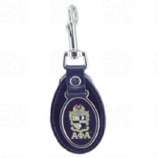 Alpha Phi Alpha Leather Shield Keychain