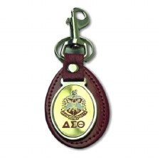 Delta Sigma Theta Leather Shield Keychain